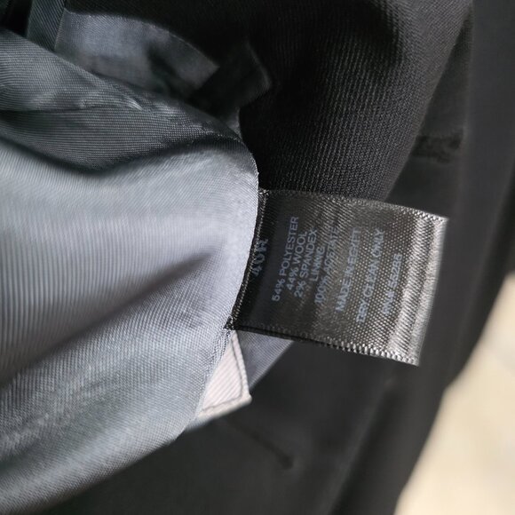 Express 40R Black Blazer Sport Coat Jacket 2-Button Solid T898 - Picture 10 of 11